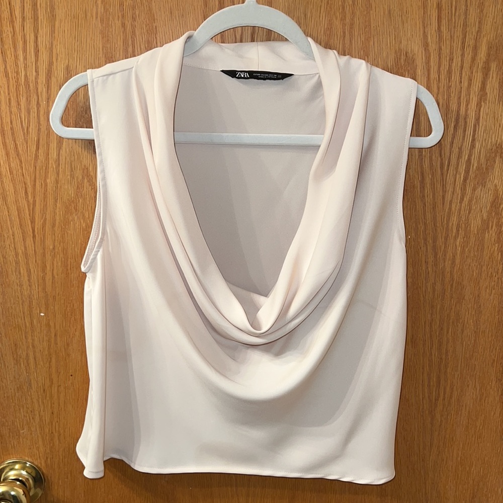 NWOT Zara Cowled Blouse